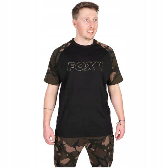 KOSZULKA WĘDKARSKA T-SHIRT FOX BLACK CAMO OUTLINE T R. L Fox