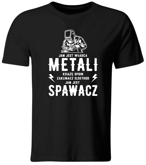 Koszulka Władca Metali. Prezent dla spawacza, czarna, roz. XXL GiTees