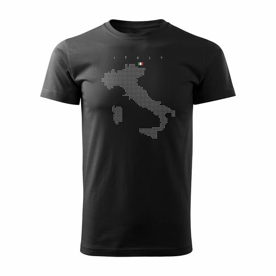 Koszulka Włochy pamiątka z Włoch z Włochami włoska męska czarna REGULAR-L TUCANOS