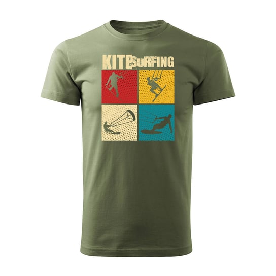 Koszulka z dla kitesurfing kitesurfingiem khaki REGULAR-M TUCANOS