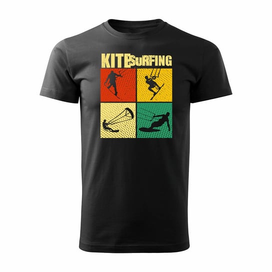 Koszulka z dla kitesurfing kitesurfingiem męska czarna REGULAR-M TUCANOS