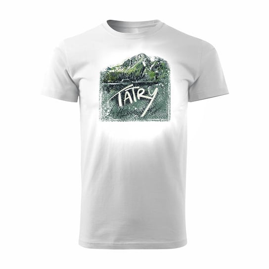 Koszulka Z Górami W Góry Turystyczna Z Tatrami Tatry Słowacja Trekkingowa Męska Biała Regular-L Inna marka