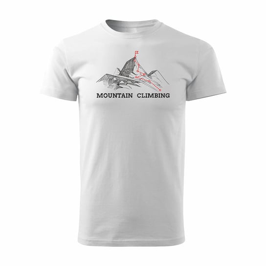 Koszulka z górami w góry wspinaczka climbing męska biała REGULAR - L Topslang