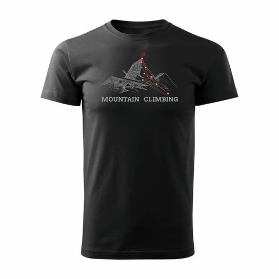 Koszulka z górami w góry wspinaczka climbing męska czarna REGULAR - M Topslang