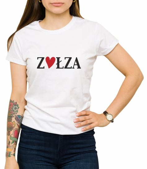 Koszulka z grafiką nadrukiem zołza, biała, rozmiar XXL Inna marka