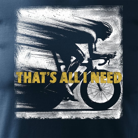 Koszulka z kolarzem kolarz kolarska dla rowerzysty z kolarką rowerem męska granatowa REGULAR-L Topslang
