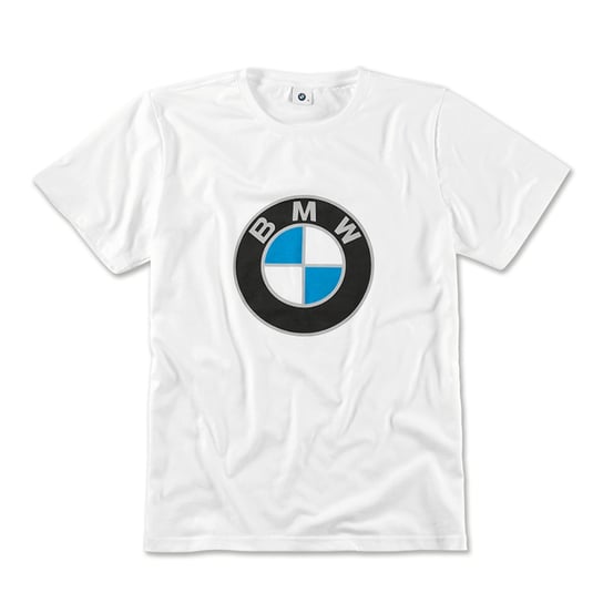 Koszulka z kolorowym logo BMW, biała, unisex - XXL BMW