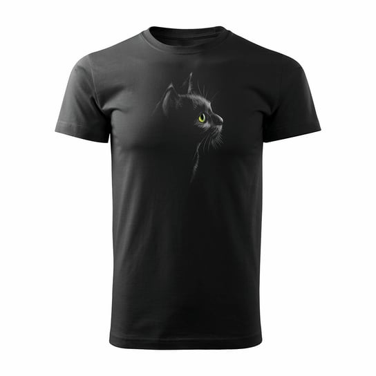 Koszulka z kotem kot kotek z kotkiem męska czarna-XL TUCANOS