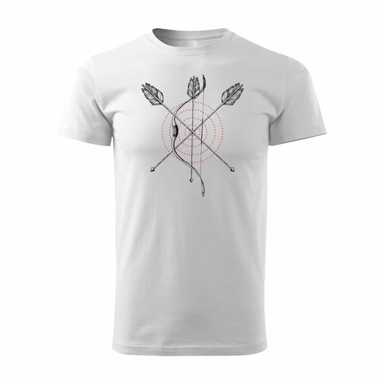 Koszulka z łukiem łuk dla łucznika z łucznikiem męska biała REGULAR-XXL TUCANOS
