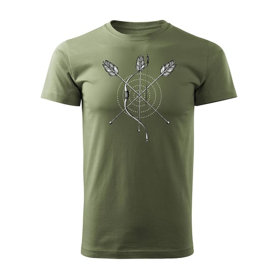 Koszulka z łukiem łuk dla łucznika z łucznikiem męska khaki REGULAR-S TUCANOS