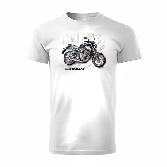 Koszulka z motocyklem na motor Honda CB650R CB 650 R męska biała REGULAR-L Inna marka
