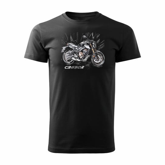Koszulka z motocyklem na motor Honda CB650R CB 650 R męska czarna REGULAR-L Inna marka