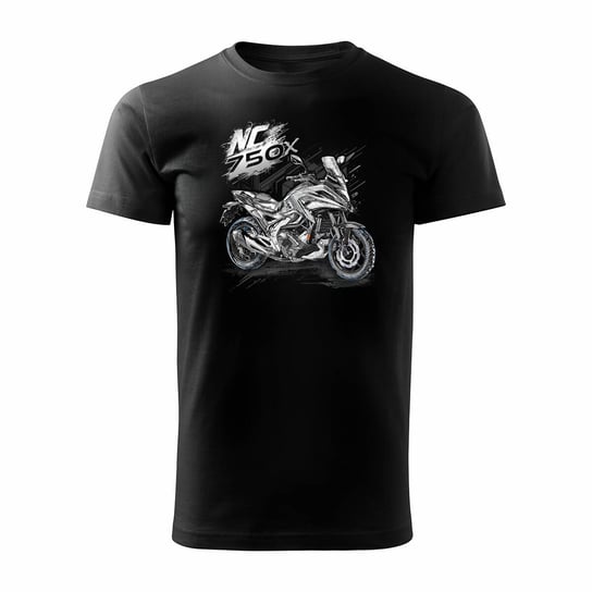 Koszulka z motocyklem na motor Honda NC 750 X NC750X męska czarna REGULAR-S Inna marka
