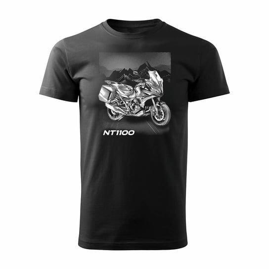 Koszulka Z Motocyklem Na Motor Honda Nt 1100 Męska Czarna Regular-L Inna marka