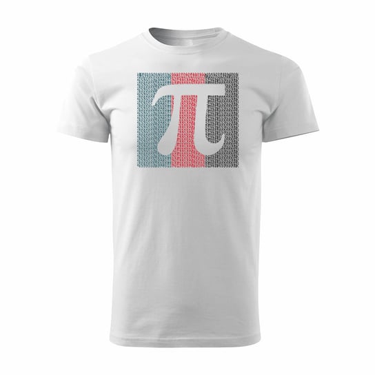 Koszulka z motywem liczby liczba liczbą PI dla matematyka miłośników matematyki męska biała-L TUCANOS