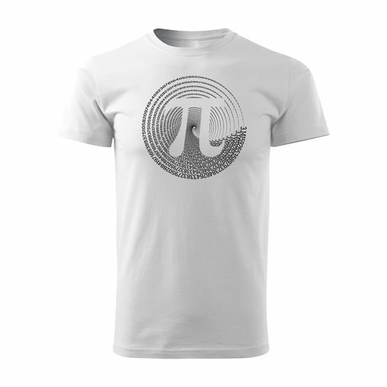 Koszulka z motywem liczby liczba liczbą PI dla matematyka miłośników matematyki męska biała-M TUCANOS