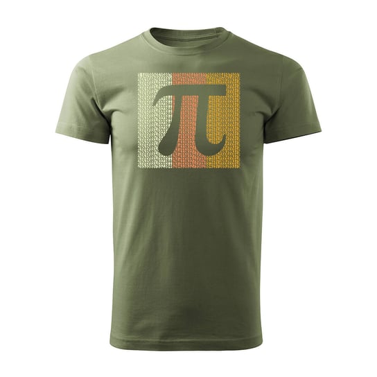 Koszulka z motywem liczby liczba liczbą PI dla matematyka miłośników matematyki męska khaki-L TUCANOS