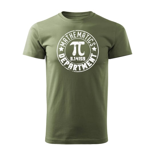 Koszulka z motywem liczby liczba liczbą PI dla matematyka miłośników matematyki męska khaki-S TUCANOS