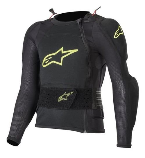 Koszulka z ochraniaczami ALPINESTARS MX BIONIC PLUS YOUTH LS czarny/fluorescencyjny/żółty Alpinestars