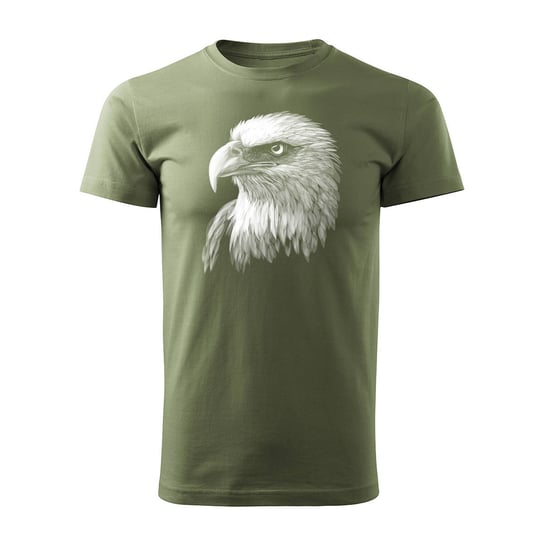 Koszulka z orłem orzeł z orzełkiem męska khaki-L TUCANOS