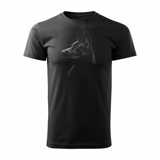 Koszulka z owczarkiem niemieckim owczarek niemiecki męska czarna-M TUCANOS