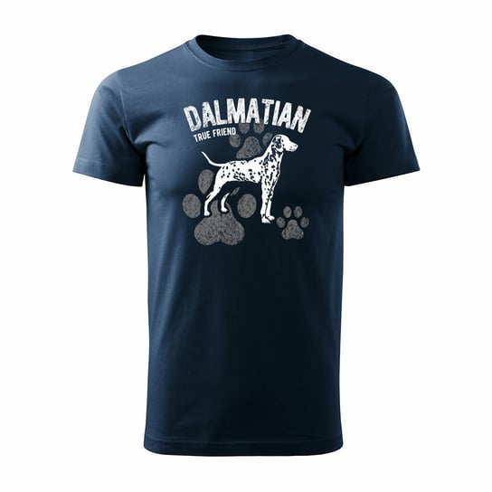 Koszulka z psem Dalmatyńczyk dalmatyńczykiem męska granatowa-S TUCANOS