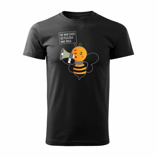 Koszulka z pszczołą pszczoła dla pszczelarza pszczoły męska czarna REGULAR-XXL TUCANOS
