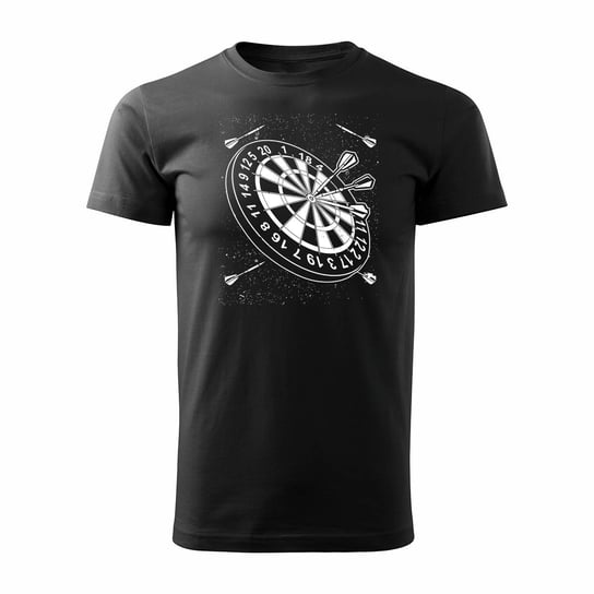 Koszulka z rzutkami Dart Master rzutki gra w Darta męska czarna REGULAR-S TUCANOS