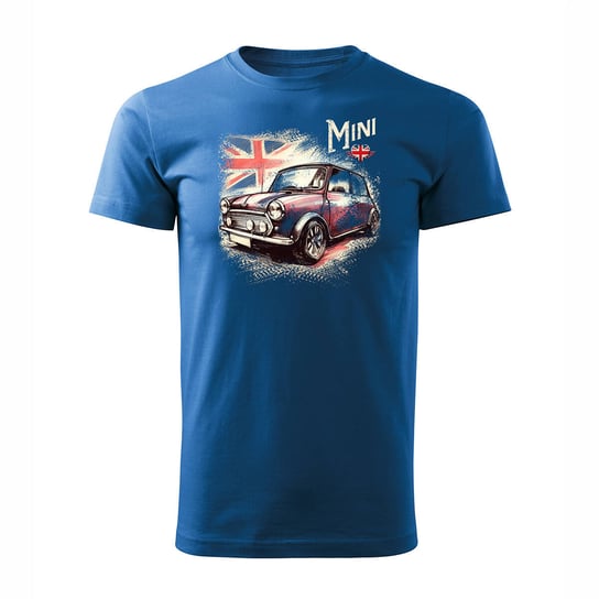 Koszulka Z Samochodem Mini Morris Mini Cooper Kolekcjonerska Męska Niebieska Regular-L Inna marka