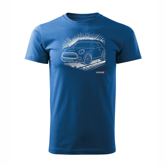 Koszulka Z Samochodem Mini Morris Mini Cooper Kolekcjonerska Męska Niebieska Regular-L Inna marka
