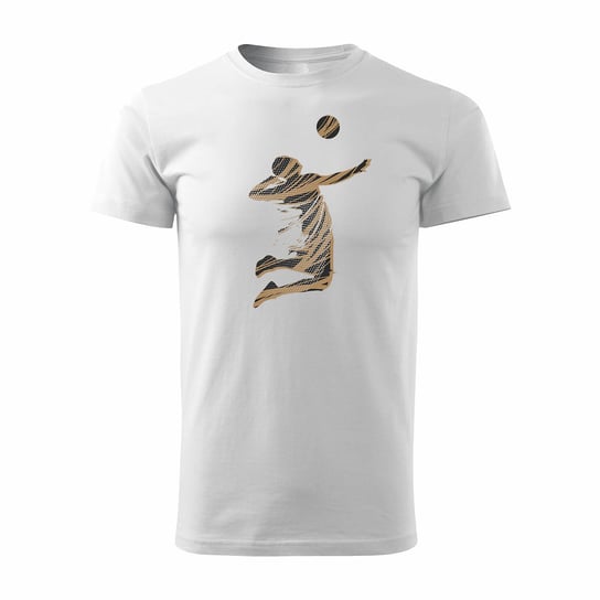 Koszulka z siatkarzem siatkówka do siatkówki Volleyball męska biała REGULAR-M TUCANOS