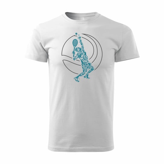 Koszulka z tenisistą tenis squash do tenisa dla tenisisty męska biała REGULAR-XXL TUCANOS