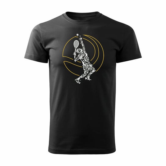 Koszulka z tenisistą tenis squash do tenisa dla tenisisty męska czarna REGULAR-L TUCANOS