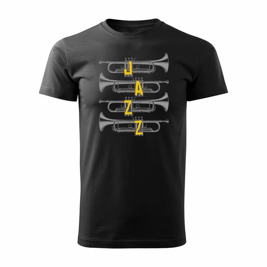 Koszulka z trąbką jazz trąbka w trąbki dla muzyka męska czarna REGULAR-L TUCANOS