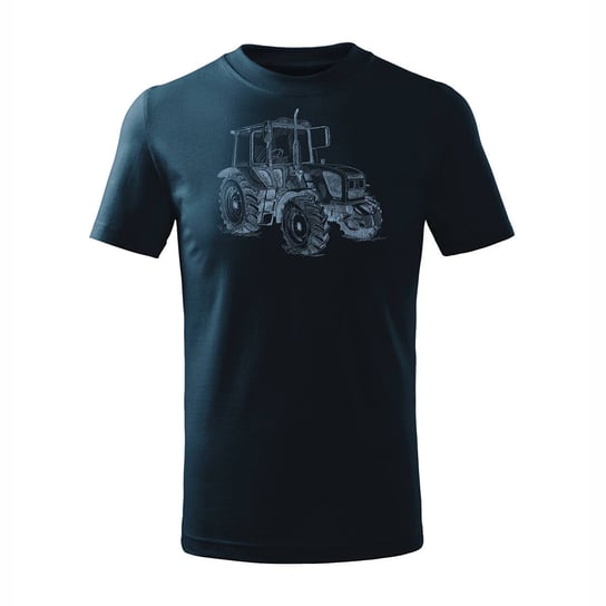 Koszulka z traktorem traktor dla rolnika John Deere Claas New Holland Fendt dziecięca granatowa-110 cm/4 lata TUCANOS