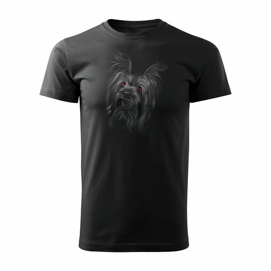 Koszulka z Yorkiem Yorkshire Terrier York męska czarna-XL TUCANOS