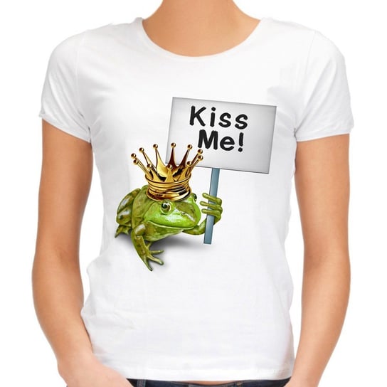 Koszulka z żabą kiss me damska Stedman