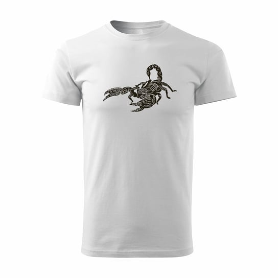 Koszulka ze skorpionem znak zodiaku skorpion skorpiony męska biała REGULAR-M TUCANOS