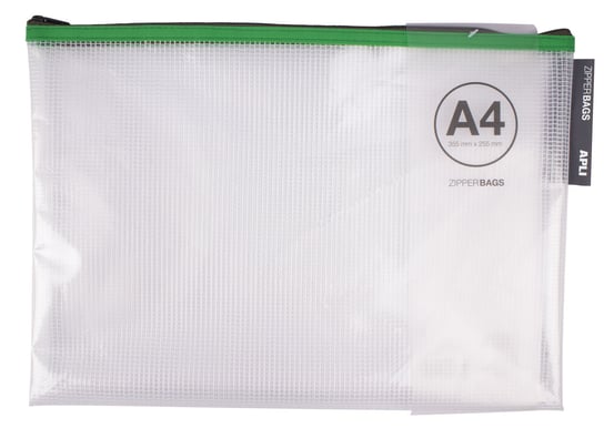 Koszulka Zipper Bag, A4, zielona Apli