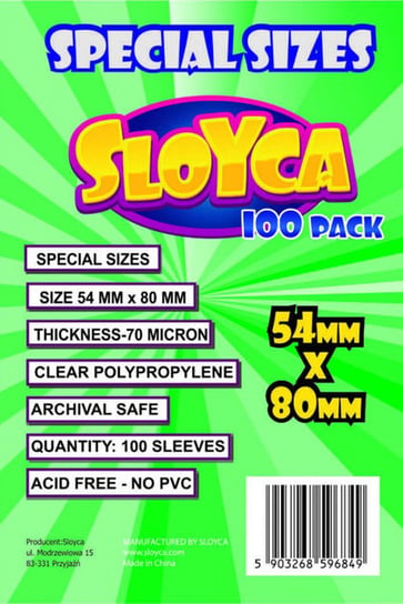 Koszulki na karty - Special Sizes (54x80 mm) - 100 szt. SLOYCA