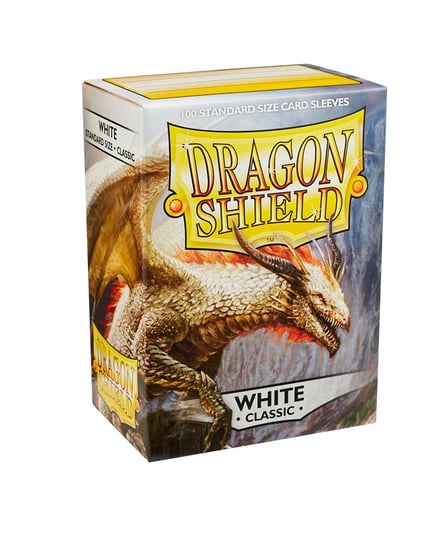 Koszulki PREMIUM na karty talię MtG Magic Classic Dragon Shield Sleeves protektory Białe (100 sztuk) Dragon Shield