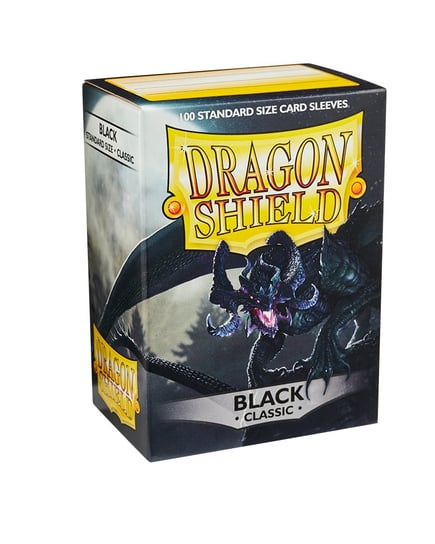 Koszulki PREMIUM na karty talię MtG Magic Classic Dragon Shield Sleeves protektory Czarne (100 sztuk) Dragon Shield