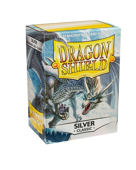 Koszulki PREMIUM na karty talię MtG Magic Classic Dragon Shield Sleeves protektory Srebrne (100 sztuk) Dragon Shield