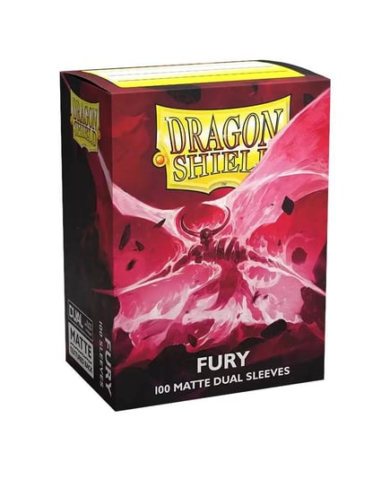Koszulki PREMIUM na karty talię MtG Magic Dual MATTE Dragon Shield Sleeves protektory Fury (100 sztuk) Dragon Shield