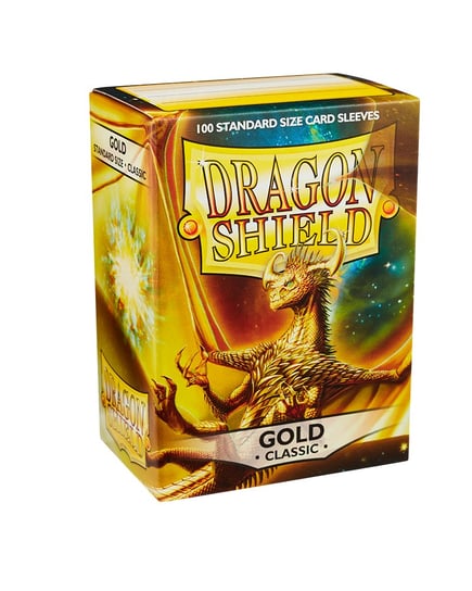 Koszulki PREMIUM na karty talię Pokemon MtG Magic Classic Dragon Shield Sleeves protektory Złote (100 sztuk) Dragon Shield