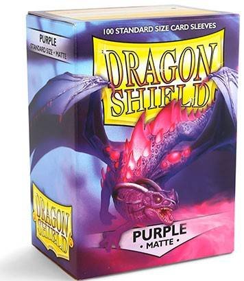 Koszulki PREMIUM na karty talię Pokemon MtG Magic MATOWE Dragon Shield Sleeves protektory Fioletowy (100 sztuk) Dragon Shield