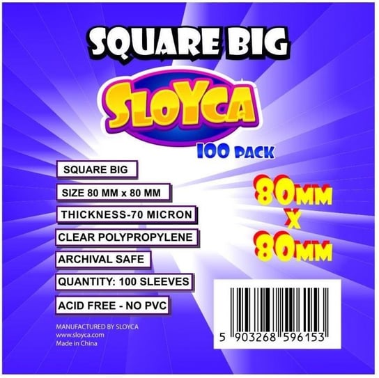 Koszulki Square Big 80x80mm (100szt) SLOYCA SLOYCA SLOYCA