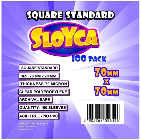 Koszulki Square Standard 70x70mm (100szt) SLOYCA SLOYCA SLOYCA