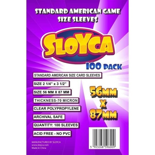 Koszulki Standard American 56x87mm (100szt) SLOYCA SLOYCA SLOYCA