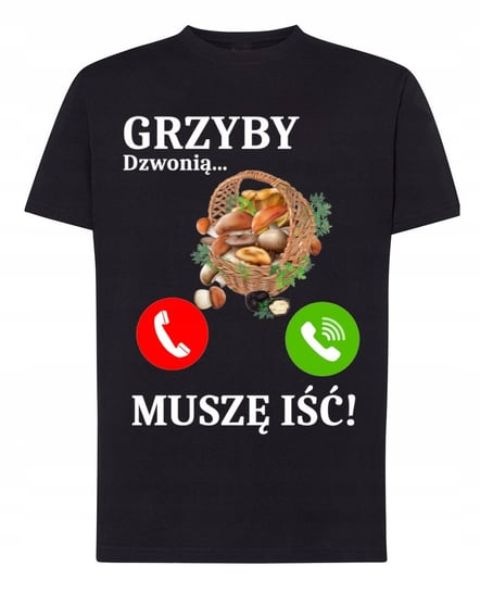 Koszulki T-Shirt męski nadruk Grzyby Dzwonią Muszę Iść! r.M Inna marka